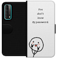 Miniatyrbild 1 av 3: Huawei P smart 2021 Plånboksfodral You Don’t Know My Password – edgy textmotiv med attityd