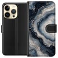 Miniatyrbild 1 av 3: Kompatibelt Plånboksfodral till Apple iPhone 15 Pro Nattagat blå