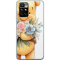 Miniatyrbillede 1 af 3: Xiaomi Redmi 10 Gennemsigtig cover Nalle Puh med blomster - kl