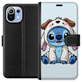 Pikkukuva 1 / 3: Xiaomi Mi 11 Lite Lompakkokotelo Stitch Koirapuku Lilo & Stitch Disney Hauska Design Sininen Avaruusolento Sarjakuva Hahmo Suosittu Lapsille Suosittu
