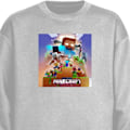 Miniatyrbilde 1 av 3: Sweatshirt for Voksen | Klassisk Collegegenser Minecraft grå M