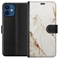 Miniatyrbillede 1 af 3: Apple iPhone 12 mini Tegnebogsetui Hvid marmor