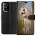 Miniatyrbillede 1 af 3: Xiaomi Redmi Note 11 Pro 5G Tegnebogsetui Ugle Nysgerrig Blik Fuglemotiv Skov Natur Grafisk Design Populært Motiv Dyr Tema Dekoration