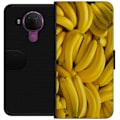 Miniatyrbillede 1 af 3: Nokia 5.4 Tegnebogsetui Banan mønster