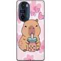 Pikkukuva 1 / 3: Motorola Edge 30 Pro Läpinäkyvä kuori Kawaii Capybara Sydä