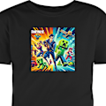 Miniatyrbillede 1 af 8: Børne T-shirt | Behagelig T-shirt til Børn Fortnite vs Minecraft sort 5-6 År