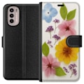 Miniatyrbillede 1 af 3: Motorola Moto G31 Tegnebogsetui Pressede blomster