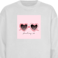 Miniatyrbild 1 av 3: Sweatshirt för Vuxen | Klassisk Collegetröja Taylor Swift - Feeling 22 vit M