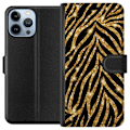 Miniatyrbillede 1 af 3: Apple iPhone 13 Pro Max Tegnebogsetui Guld & Glitter