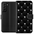Kompatibelt Lommeboketui til Samsung Galaxy S21+ 5G Diamant Hjerte