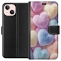 Miniatyrbillede 1 af 3: Apple iPhone 13 Tegnebogsetui Hjerter Kærlighed Grafisk Design Romantisk Motiv Populær Symbol Grafisk Mønster Dekoration