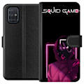 Miniatyrbillede 1 af 3: Samsung Galaxy A71 Tegnebogsetui Squid Game Tema Populær Serie Motiv Grafisk Ikonisk Design Asiatisk Popkultur Spænding Drama