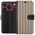 Kompatibelt Plånboksfodral till Apple iPhone 18 Pro Max Bruna latteränder brun