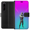 Miniatyrbillede 1 af 3: Sony Xperia 1 IV Tegnebogsetui sort ridder fortnite