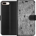 Kompatibelt Lommeboketui til Apple iPhone 8 Plus Grått spindelvev grå