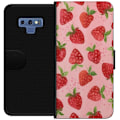 Miniatyrbillede 1 af 3: Samsung Galaxy Note9 Tegnebogsetui Jordbærdrømme - Retro-stil jordbærmønster