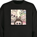 Miniatyrbillede 1 af 3: Sweatshirt til Børn | Blød & Klassisk Sweatshirt Labubu Past sort one size