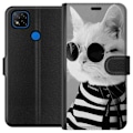Miniatyrbillede 1 af 3: Xiaomi Redmi 9C Tegnebogsetui Fancy Kat