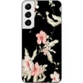 Kompatibelt Mobilskal till Samsung Galaxy S22 5G Floral Pattern Black