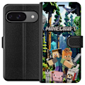 Pikkukuva 1 / 3: Google Pixel 9 Pro Lompakkokotelo Minecraft-matkapuhelinkotelo metsällä ja pikselityylisillä hahmoilla