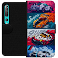 Pikkukuva 1 / 3: Xiaomi Mi 10 5G Lompakkokotelo Nopeat Autot - Piirretty Kuvio Toiminnalla