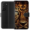 Kompatibelt Lommeboketui til Samsung Galaxy S21+ 5G leopard