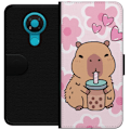 Pikkukuva 1 / 3: Nokia 3.4 Lompakkokotelo Kawaii Capybara Sydän Anime-tyyli S
