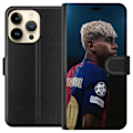 Miniatyrbillede 1 af 3: Apple iPhone 14 Pro Tegnebogsetui Lamine Yamal - Barcelonas Wunderkind i fokus