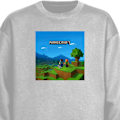 Miniatyrbilde 1 av 3: Sweatshirt for Voksen | Klassisk Collegegenser Minecraft Nøkkelkunst grå XL