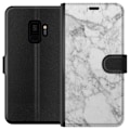 Miniatyrbillede 1 af 3: Samsung Galaxy S9 Tegnebogsetui Marmor Hvid