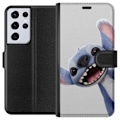 Pikkukuva 1 / 3: Samsung Galaxy S21 Ultra 5G Lompakkokotelo Stitch liikkeessä