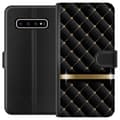 Yhteensopiva Lompakkokotelo Samsung Galaxy S10+ Sofistikoitunut