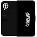 Miniatyrbillede 1 af 3: Huawei P40 lite Tegnebogsetui Keffiyeh-mønster - klassisk sort-hvid palæstinensisk tørklæde med kulturel betydning