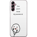 Miniatyrbild 1 av 3: Samsung Galaxy A14 5G Genomskinligt Skal You Don’t Know My Password – edgy textmotiv med attityd