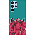 Miniatyrbillede 1 af 3: Samsung Galaxy S22 Ultra 5G Gennemsigtig cover Squid Game Karakterer Grafisk Design Seriefigurer Populær TV Motiv Asiatisk Stil Spændende Trend
