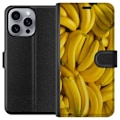 Miniatyrbillede 1 af 3: Apple iPhone 16 Pro Max Tegnebogsetui Banan mønster