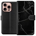 Miniatyrbillede 1 af 3: Apple iPhone 16 Pro Tegnebogsetui Sort marmor