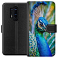 Miniatyrbillede 1 af 3: OnePlus 8 Pro Tegnebogsetui Påfugle Fjer Farverig Design Fuglemotiv Eksotisk Grafisk Motiv Natur Luksuriøs Dekoration