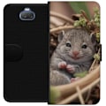Miniatyrbillede 1 af 3: Sony Xperia 10 Plus Tegnebogsetui Rotte Smilende Dyremotiv By Motiv Urban Grafisk Design Populært Sjovt Motiv Kunstart Stil