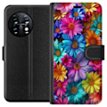 Miniatyrbild 1 av 3: OnePlus 11R Plånboksfodral Gerbera Blommor Färgglad Dekor Blommotiv Populärt Heminredning Färg Rik Väggkonst Design