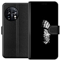 Miniatyrbillede 1 af 3: OnePlus 11R Tegnebogsetui Keffiyeh-mønster - klassisk sort-hvid palæstinensisk tørklæde med kulturel betydning