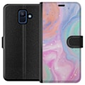 Miniatyrbilde 1 av 3: Samsung Galaxy A6 (2018) Lommeboketui Pastellmarmor