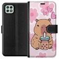 Pikkukuva 1 / 3: Samsung Galaxy A22 5G Lompakkokotelo Kawaii Capybara Sydän An