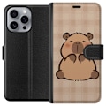 Pikkukuva 1 / 3: Apple iPhone 16 Pro Max Lompakkokotelo Mobilskal kawaii capybara flera figurer japansk stil