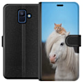 Miniatyrbilde 1 av 3: Samsung Galaxy A6 (2018) Lommeboketui Hest & Katt