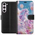 Miniatyrbillede 1 af 3: Samsung Galaxy S23+ Tegnebogsetui Enhjørning Candy Pastel Kawaii Motiv Sød Populær Farve Grafisk Trend Børne Motiv Fantasy Art