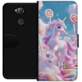 Miniatyrbillede 1 af 3: Sony Xperia XA2 Tegnebogsetui Enhjørning Candy Pastel Kawaii Motiv Sød Populær Farve Grafisk Trend Børne Motiv Fantasy Art