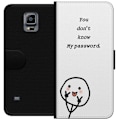 Miniatyrbild 1 av 3: Samsung Galaxy Note 4 Plånboksfodral You Don’t Know My Password – edgy textmotiv med attityd