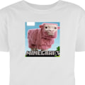 Miniatyrbild 1 av 8: Barn-T-shirt | Bekväm T-shirt för Barn A Minecraft Movie vit 12-13 År