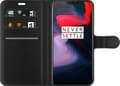 Miniatyrbillede 2 af 2: Kompatibel Tegnebogsetui til OnePlus 6 Sort Söderort - hvidt områdeslogan og hvid våbensilhuet på sort baggrund sort